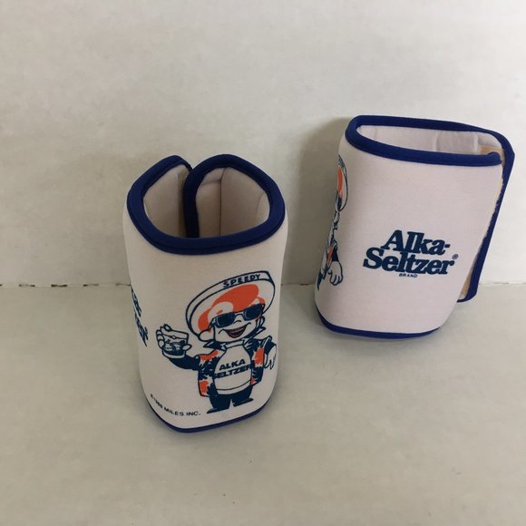 VTG two alka seltzer speedy promo drink can koozie - Picture 6 of 7